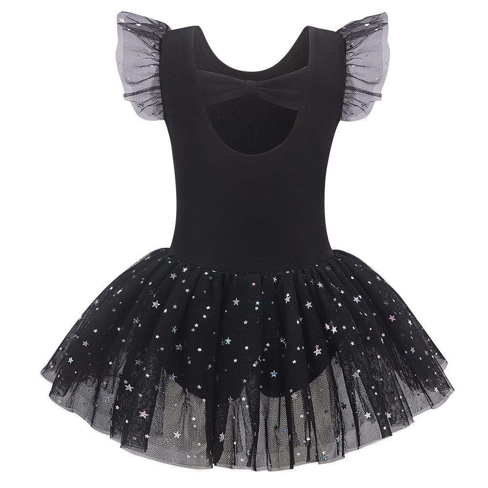 Girls Dance Leotards for Ballet Dress Shiny Tutu Skirted Leotard Gymnastics Bodysuit Ballet Wear Stage Performance Costume