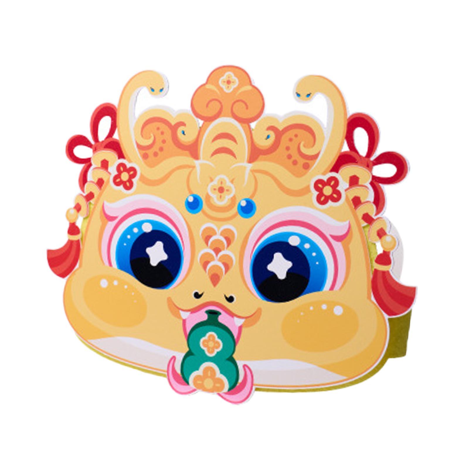 Kids Chinese New Year Snake Hat DIY Kit 2025 Chinese New Year Decoration Gift Year of The Snake DIY Hat for Party Performance жёлтый