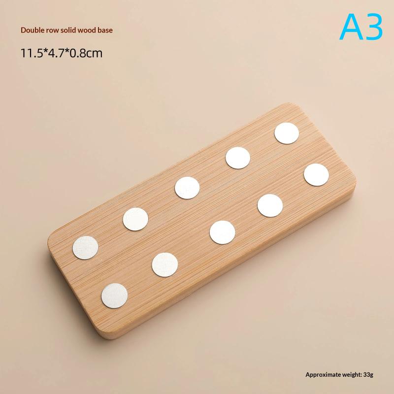 

Double Row Magnetic Nail Holder Practice Display Stand Uv Gel Polish 10 Chess Wooden Base Showing Shelf Manicure Tool A3