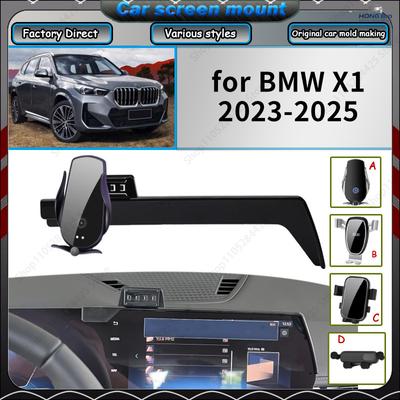 Car Mobile Phone Holder for BMW X1  2024 2025 Ix1 GPS Bracket Navigation Stand Car Screen Holder Set Easy Tallation