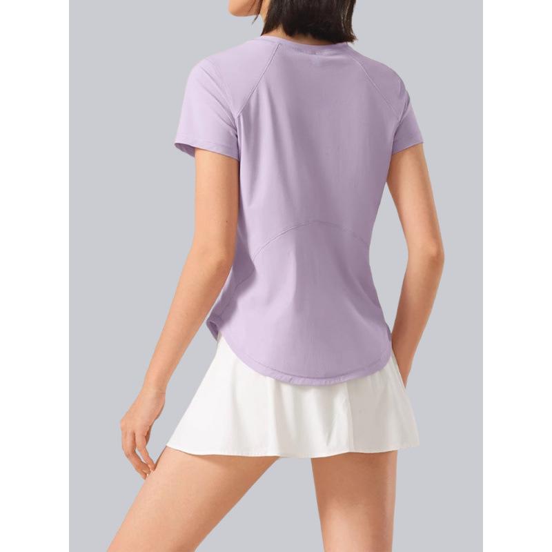 Women's Quick-Dry Fitness T-Shirt: Breathable, Slimming, Short-Sleeve Yoga & Running Wear