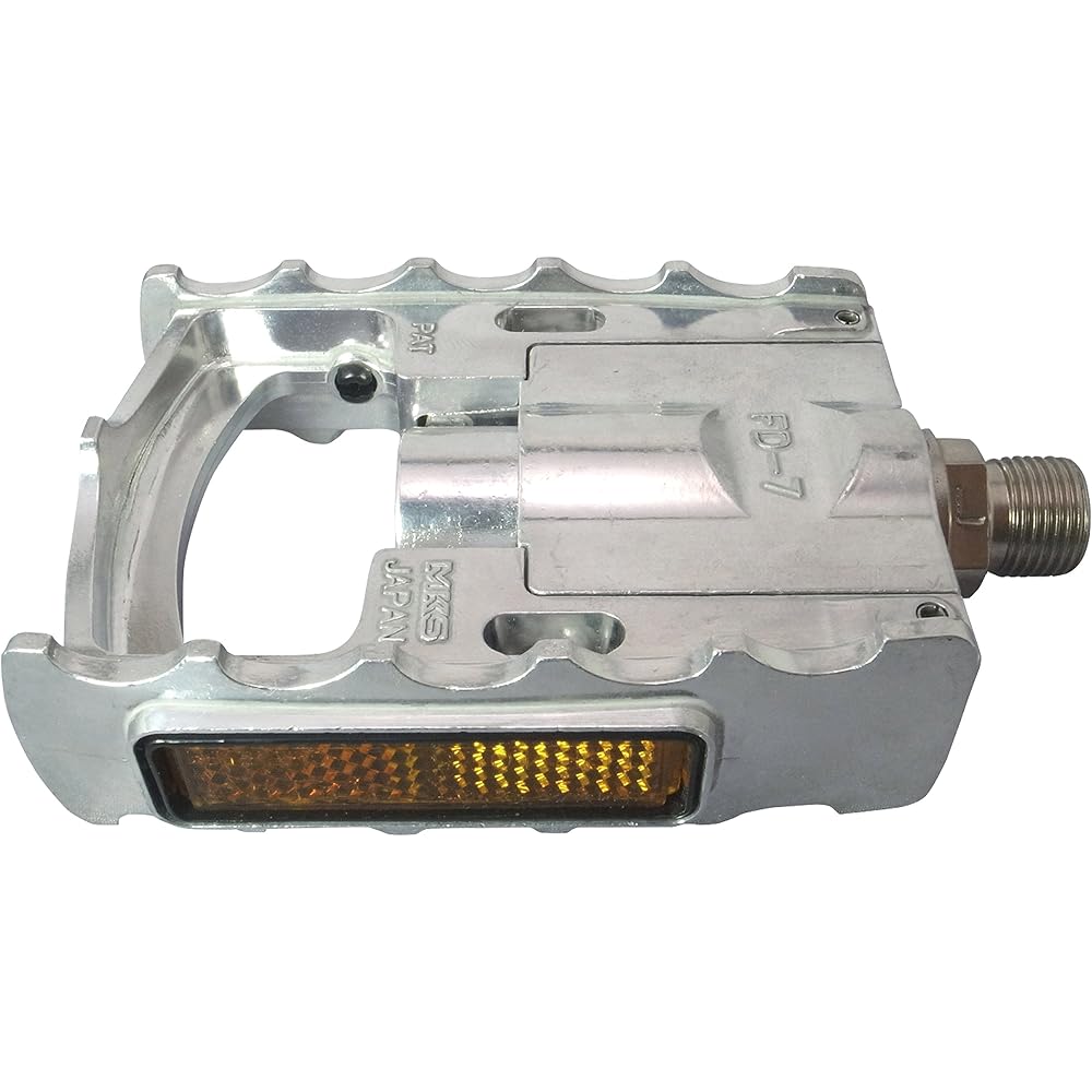 MKS Folding Aluminum Bicycle Pedals FD-7 Silver Lightweight Durable Design