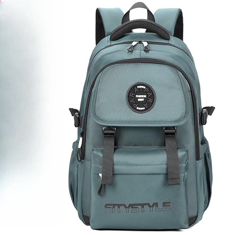 

Простой рюкзак из ткани Оксфорд, сумка для компьютера, повседневный водонепроницаемый школьный рюкзак для старшеклассников и студентов, дорожный рюкзак зелёный
