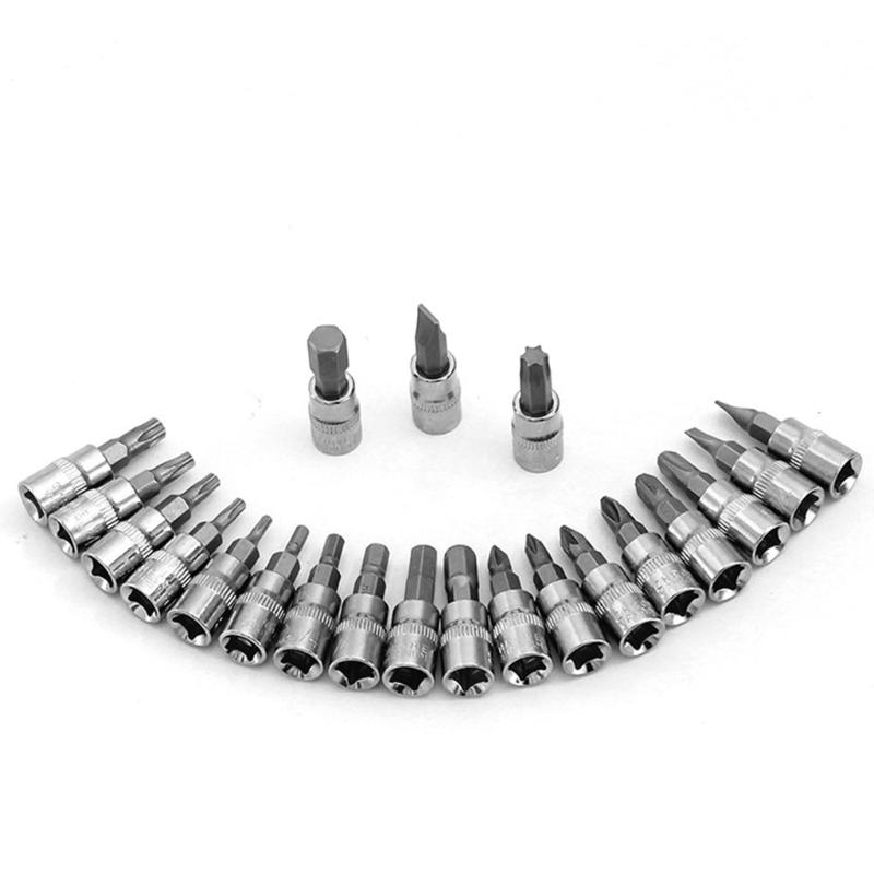 46 in 1 Ratchet Wrench Screwdriver Socket Nut Set Screw Driver Bit 1/4inch Hexagonal Handle Drive Slot Hand Tool