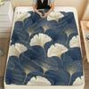 1Pc Ginkgo Leaves Print Flannel Blanket, High quality Comfortable for All Seasons, Home Decor, Warmth and Comfort, Perfect for Christmas Gifts W63