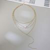 European-American Multi-Layer Collarbone Chain with Natural Stone Beads