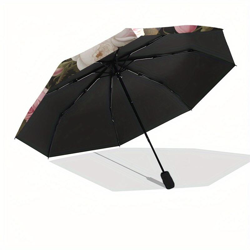 1pc Floral Circular ArrangementUmbrella with Plastic Handle,Suitable for All Seasons Home Travel Outdoor UmbrellaB1795