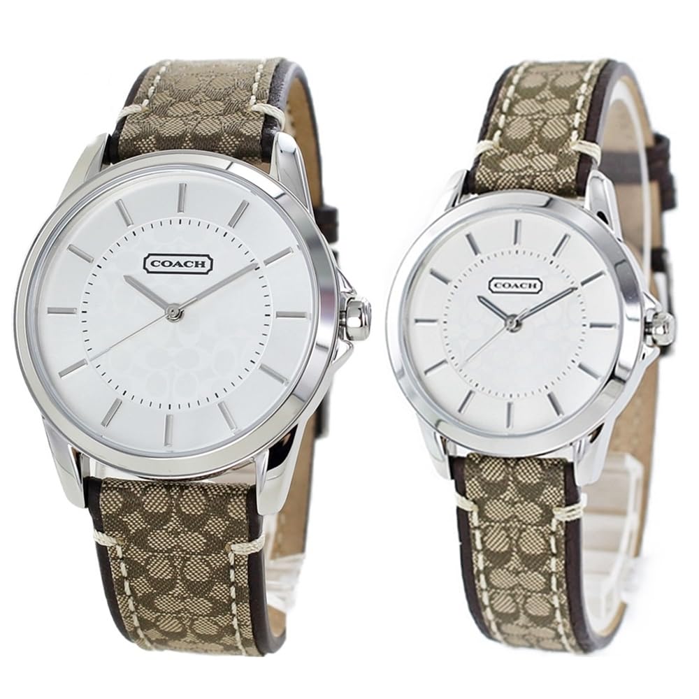 

Watch Pair Watch Storage Box Leather Belt Signature Pattern 1460150614501525 [Coach] Men s Women s [Item] коричневий
