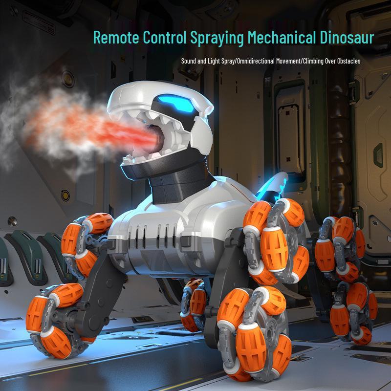 Gesture-Control Dinosaur Stunt Car: 8-Wheel Drift, Spray, Lights & Music Toy