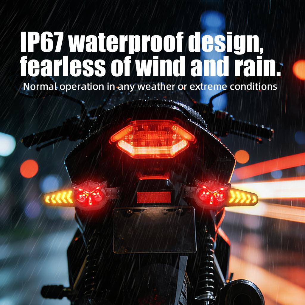 2PCS Motorcycle LED Turn Signal Light 12V 24V Safe Flashing Indicator Lamp Tail Brake lamp Decorative Lamp DRL For YAMAHA Honda