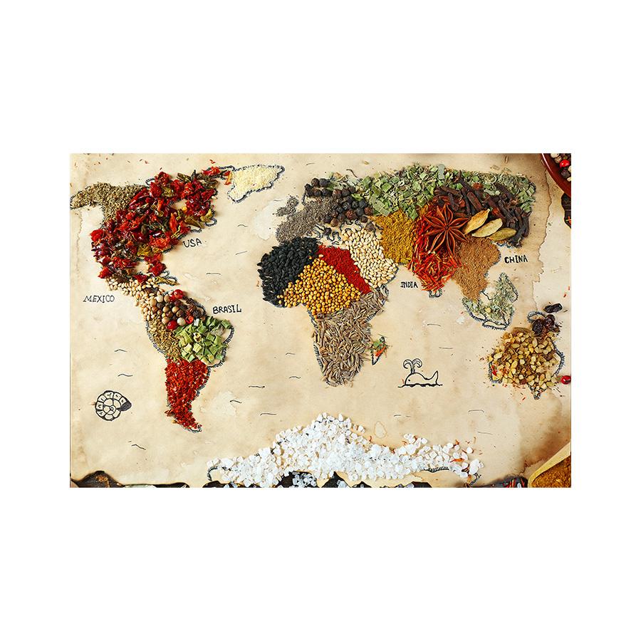 

Карта мира «Зерна и специи» Кухня Картина на холсте Абстрактные натюрморты Постеры и гравюры Изображения Гостиная 20x30cm