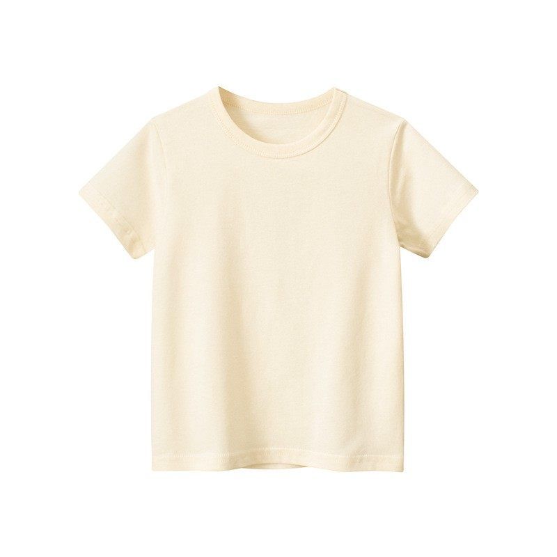 27Kids round Neck No Pattern Children's 9-Color Short-Sleeved T-shirt