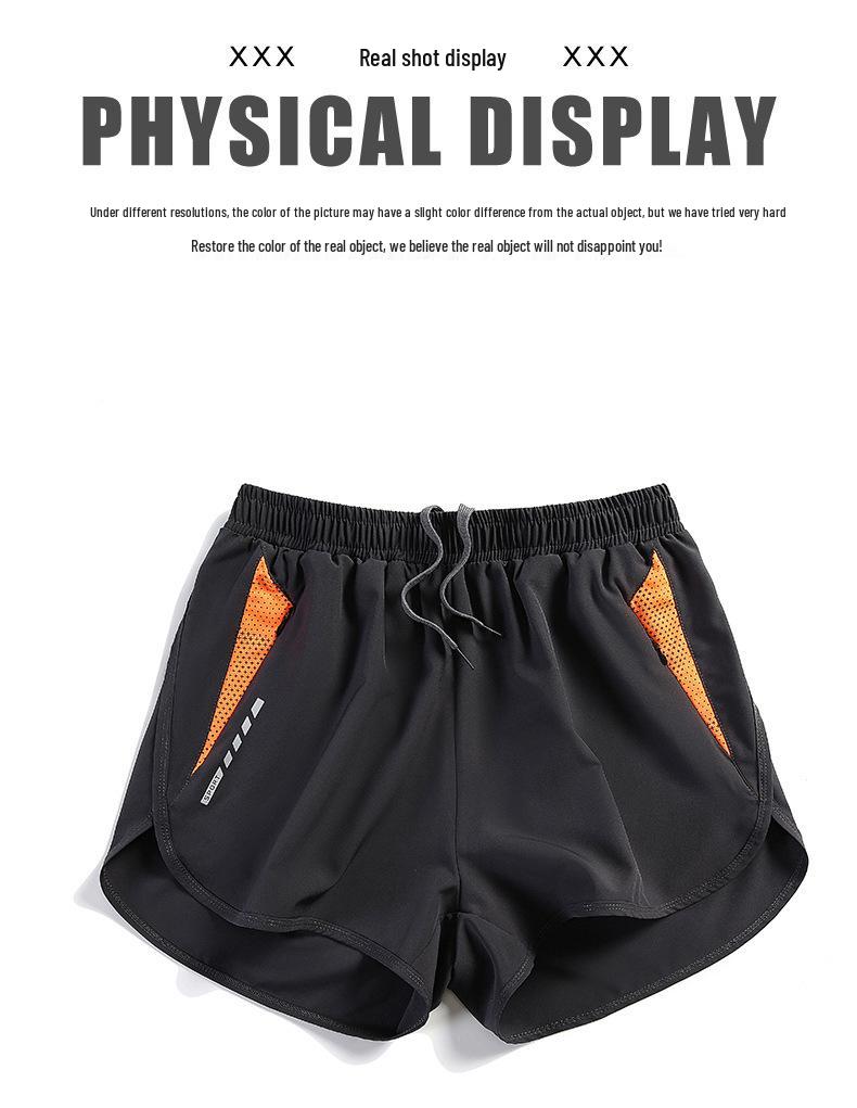 Men's Quick-Dry High-Elastic Athletic Shorts with Inner Layer