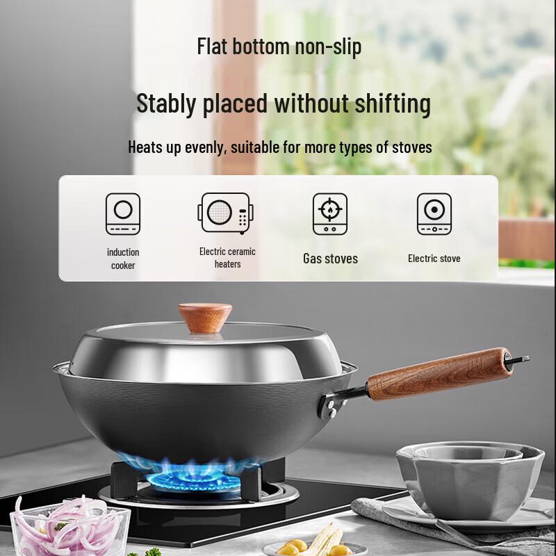 

Little Bear 32cm Titanium Alloy Wok