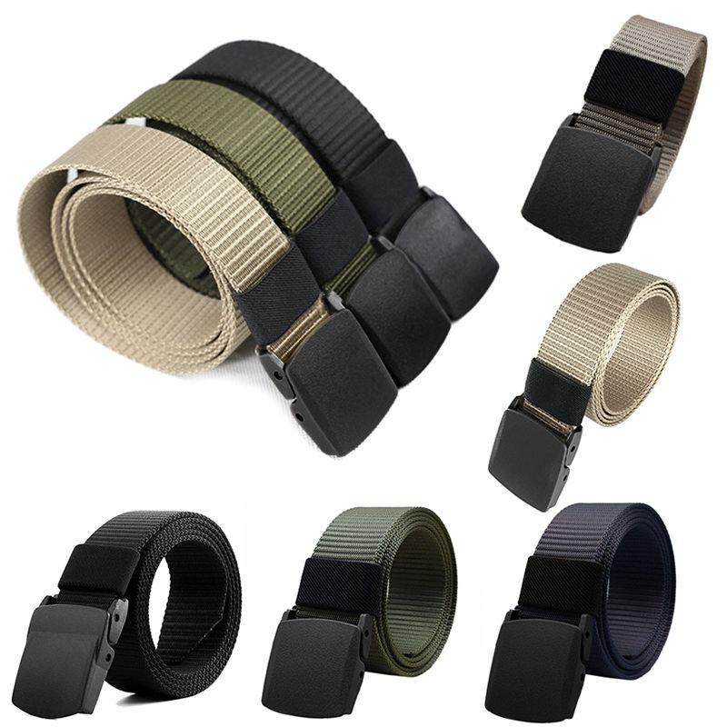 Men/'s Sports de plein air militaire tactique Nylon Ceinture Toile Web Ceinture éblouissante