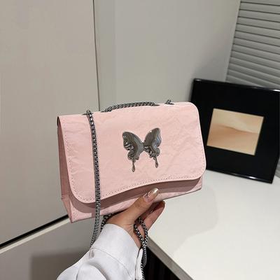 This Year, the Popular Small Bag Women's 2025 New Bow Chain Fashionable Foreign Style Shoulder Bag Texture Underarm Women's Bag