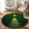 Handmade Style Round Pop Art Multicolor Rug Mat, Non-Slip Floor Mat for Laundry Room