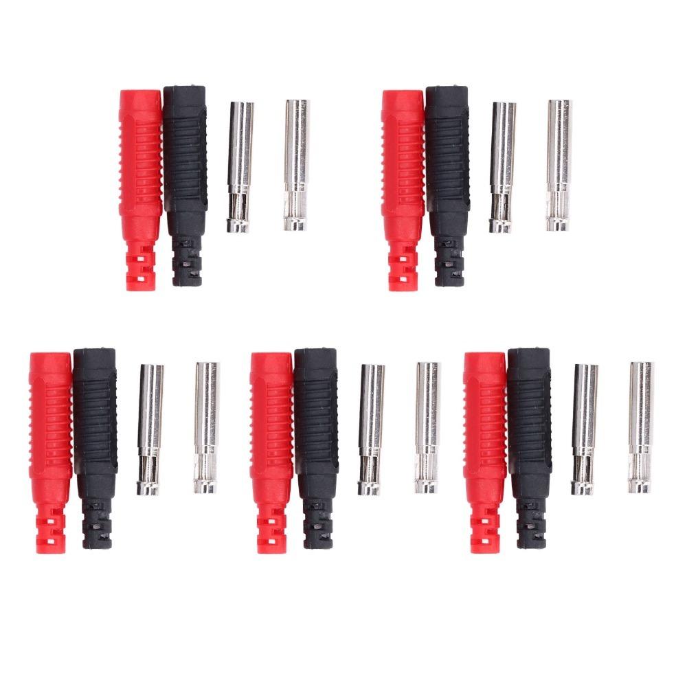 5 Sets PA Insulated Banana Jack Copper Lantern Banana Plug  Electrical Connectors
