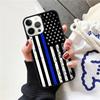Police Thin Blue Line American Flag Phone Case Cover For iPhone 17 Air 15 16 Pro Max 14 13 12 11 Pro Max Plus