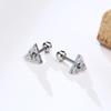 Crystal Men Stud Pierced Earringtriangle Zircon Stud Earringsstainless Steel Tiny Minimalist Studs For Mens Women Zircon