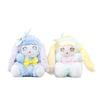 Turn Into Baby Rabbit Plush Keychain Toy Cartoon Doll Backpack Gifts Pendant