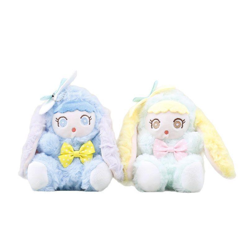 Turn Into Baby Rabbit Plush Keychain Toy Cartoon Doll Backpack Gifts Pendant