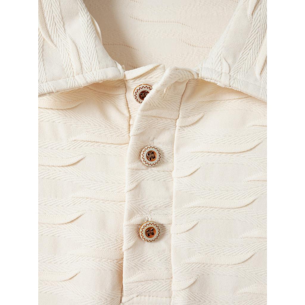 Summer New Simple Solid Colour Men's T-shirt Button Jacquard Casual Short-sleeved Polo Shirt Tops