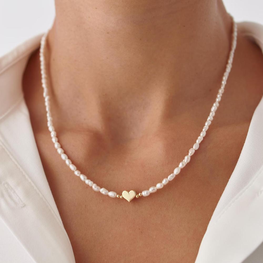 

Жемчужные ожерелья Dainashi 3-4 мм формы риса из пресноводного жемчуга для женщин 40см 45см 50см 4см удлинительная цепочка Регулируемые ожерелья Ювелирные изделия Подарок white&40cm