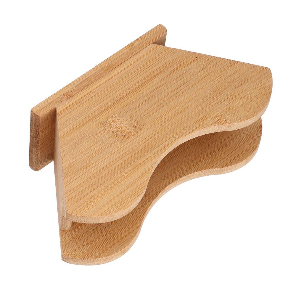 Bamboo Material Coffee Filter Paper Holder Countertop V Shape Design Filter Paper Stand Square Cone-shaped Flat-bottomed