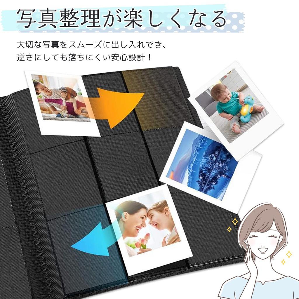 JUSTVEL Instax Album, Instax Holder, Instax Book, Large Capacity [Easy Viewing Storage], File, Polaroid Case, Sleeve, Storage, 360 Sheets