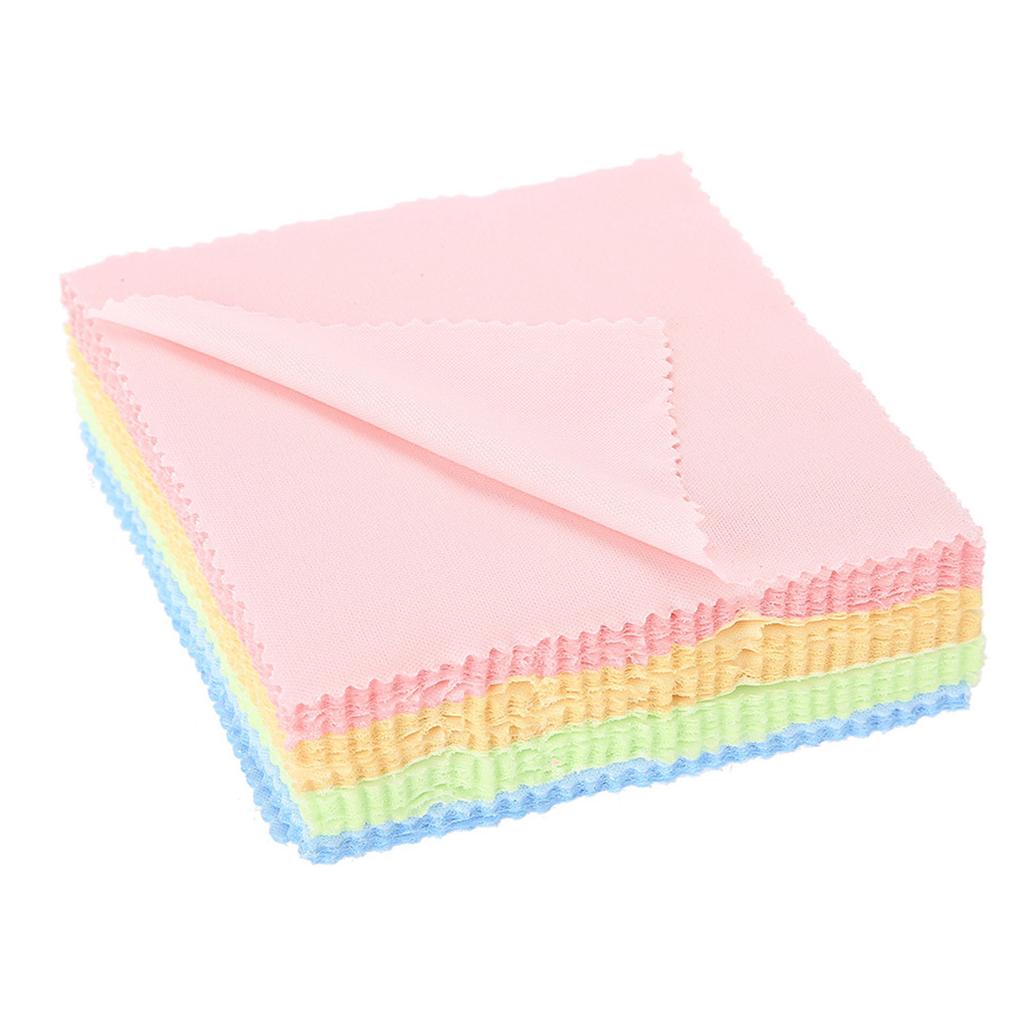 50 Stück Schmuckreinigungszubehör Poliertuch zum Wischen von Platin Silber