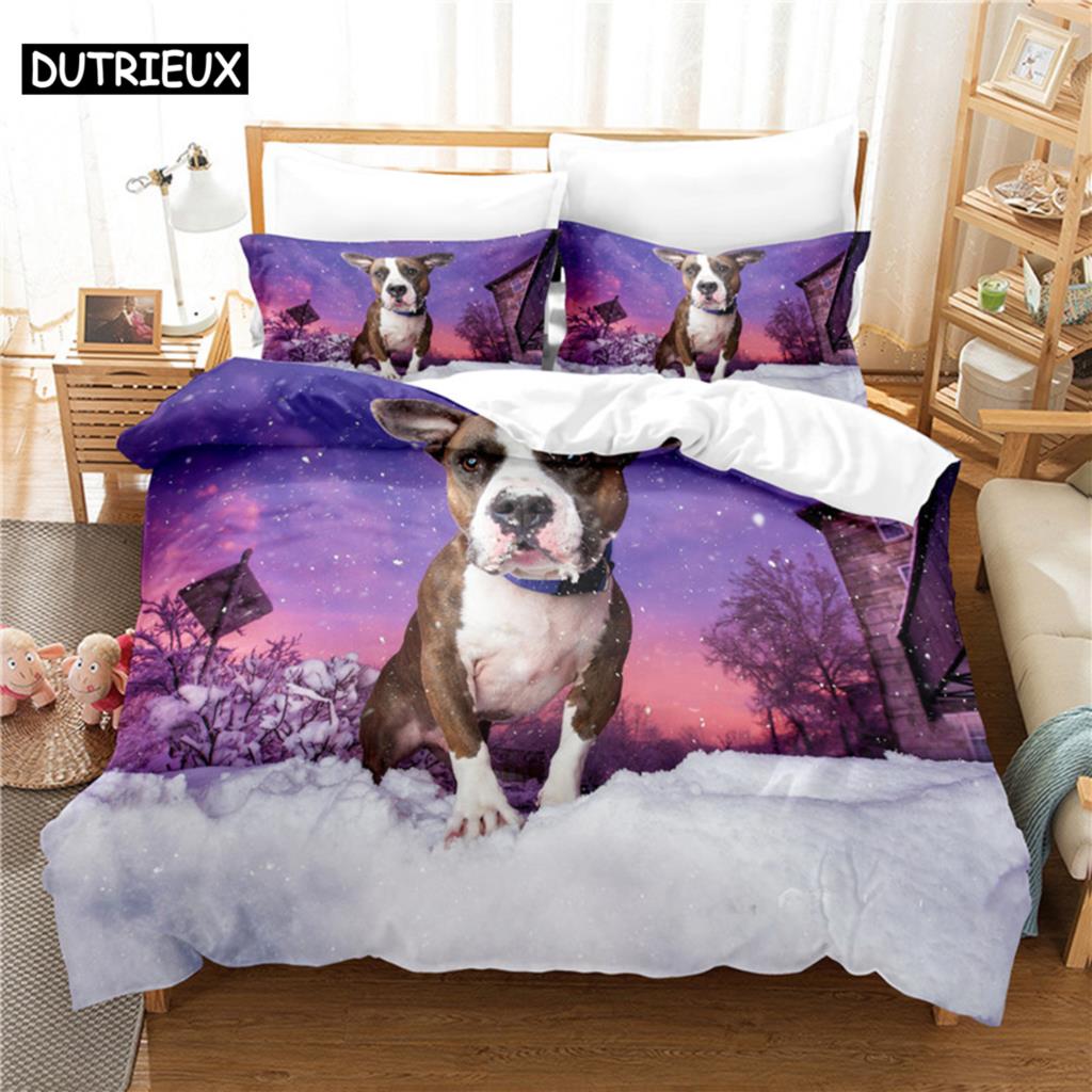 Comforter Queen Size Fashion Design 3D Digital Printed Lovely Dog Bedding With
