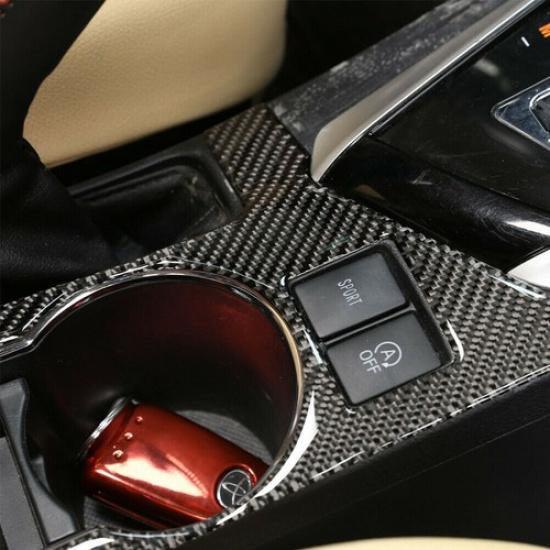 For Toyota Corolla 2014-18 Carbon Fiber Cup Holder Interior Decor Sticker Trim A