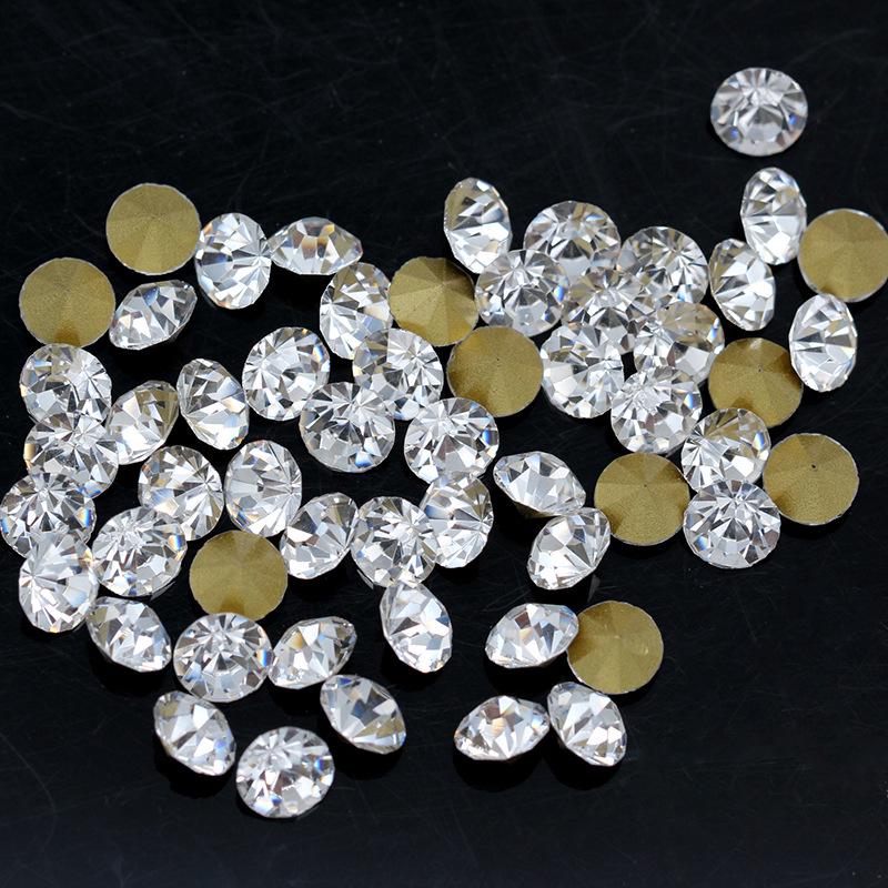 Rhinestone Bianco Diamante Appuntito per Decorazione Fai da Te Nail Art Imitazione Ceco