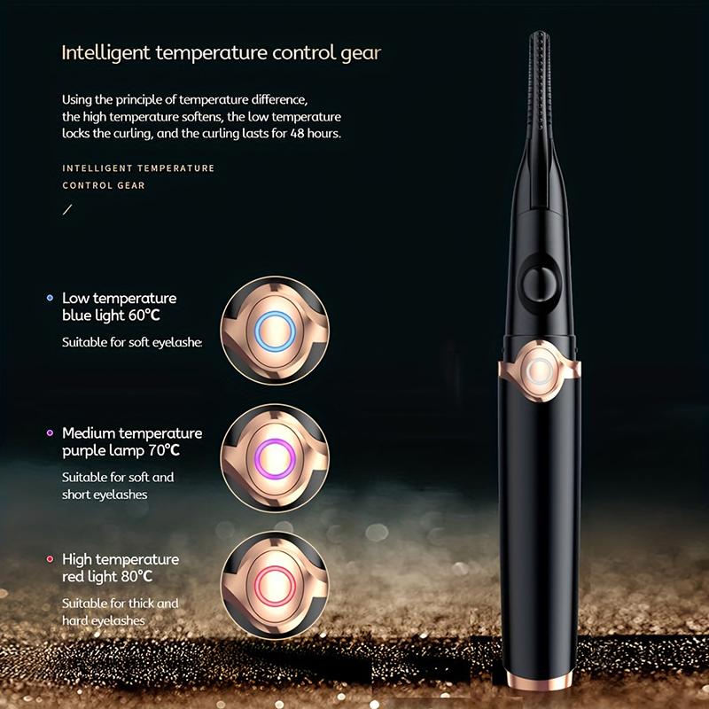 Heated Eyelash Curler, Rechargeable Eyelash Curler, Fast Eyelash Extension, Natural Bending and Long-lasting Eye Beauty Tool