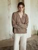 LENINA Serin V-Neck Collar Wool Knit_Mocha