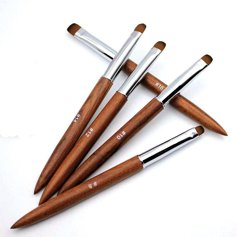 French Nail Art Brushes Flowers Drawing Pen Versatile Nail Drawing Pen Nail Tools Sandalwood Handle Manicure Pen