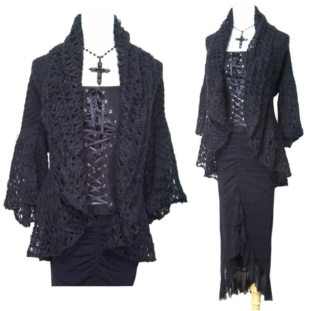 Used Black Bolero Cardigan DJ086
