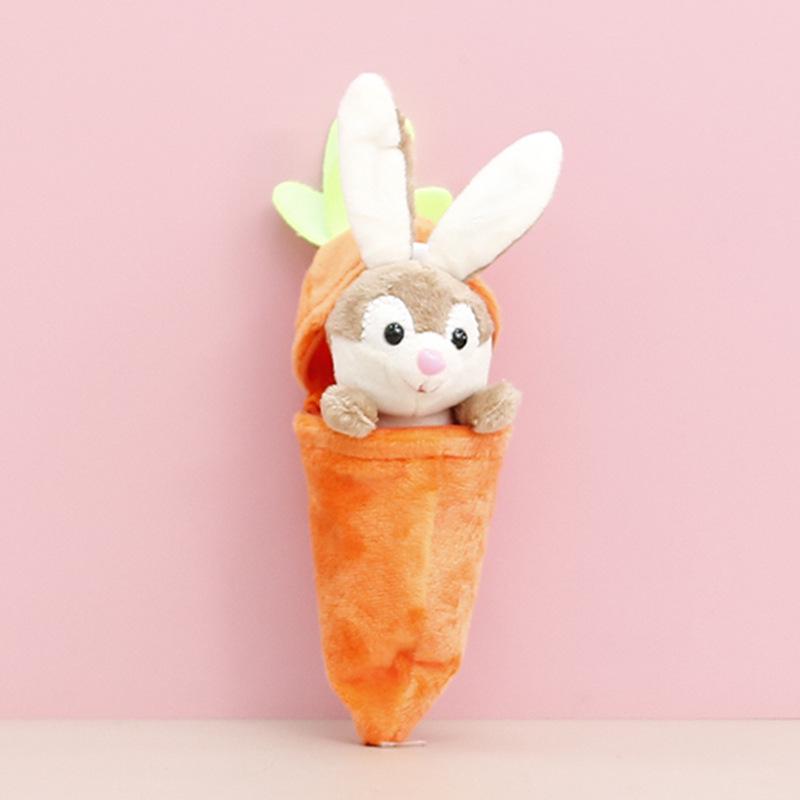 

Мягкая игрушка «Морковный кролик»: Милая мягкая игрушка и подвеска-брелок для детей 16 cm