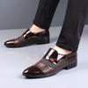 Fashion Men Casual Leather Shoes Fashion Pointe Dress Shoes Luxury Loafers Classic Business Formal Shoes for Men Slip On Oxford Footwear