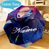 Custom Name Umbrella Neon Dreamscape K-Pop Umbrella 8-Frame for Travel, Camping, Casual Lightweight Portable, Essential for Family Gifts