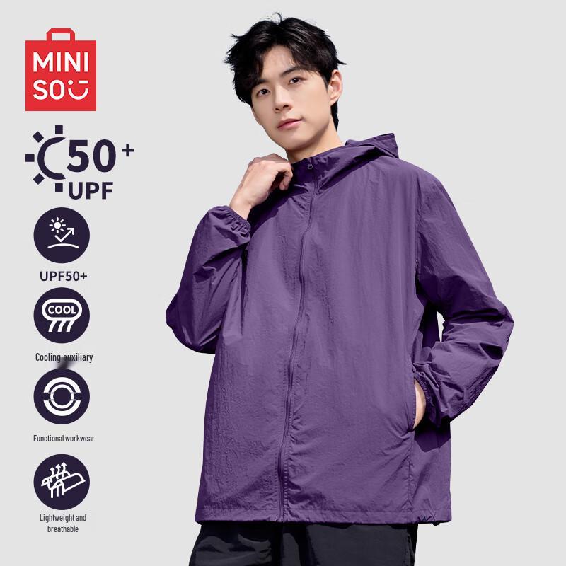 

MINISO Men s Summer Lightweight UV Protection Hooded Jacket 3XL
