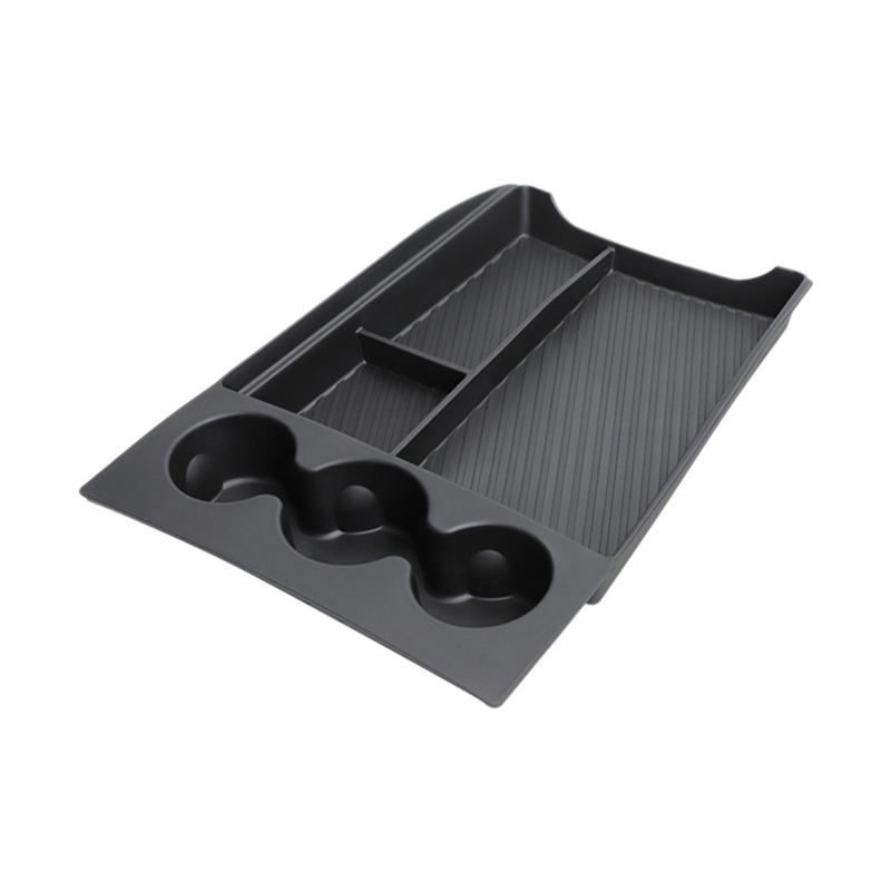 BT-Lower Center Console Organizer Tray With Cup Holder For Rivian R1T/R1S 2022-2024 Console Storage Box Accessories