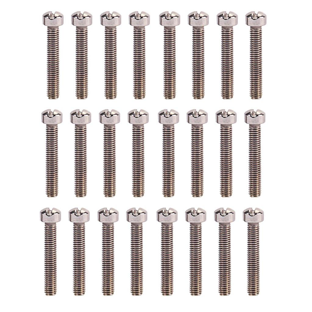 Pack of 24 Electric Guitar Humbucker Pickup Pole Screws - Nickel Color China Mainland