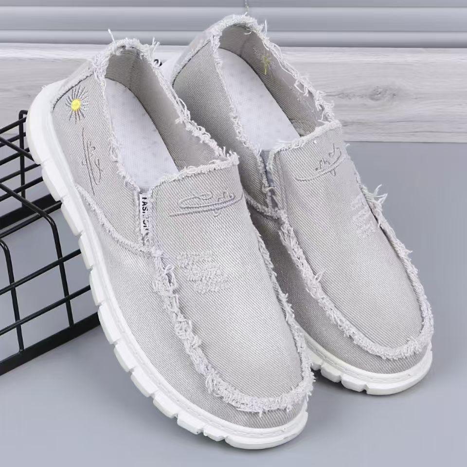 Men's 2025 Style Casual Slip-on Washed Canvas Shoes