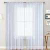 1pc Modern Solid Colour Sheer Curtain, Rod Pocket Curtains for Living Room Bedroom, Home Decoration, French Window Screen