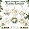 6pcs Deer Tree Christmas DIY Hanging Ornaments Santa Claus Christmas Craft Decoration  Festival