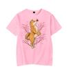 Men's T-shirt Japanese Shiba Inu Cherry Blossom Flower Sakura Trees Kawaii T Shirt Men Women Tshirt Male Classic T-shirt Hombre