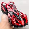 1:24 V12 GT Supercar Alloy Model Diecast Metal Decorative Toy Vehicles Model Simulation Sound Light Collection Gifts