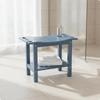 Tabouret de douche avec étagère de rangement Banc à deux niveaux ajouré pour adultes